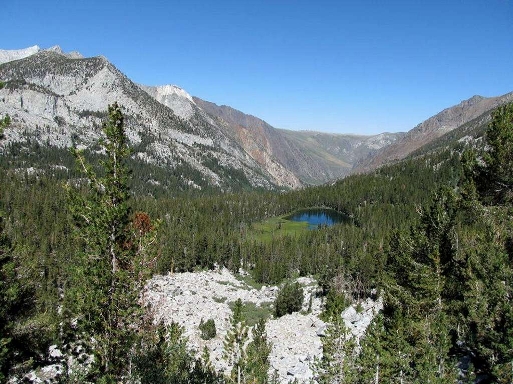 Looking down on Grass Lake