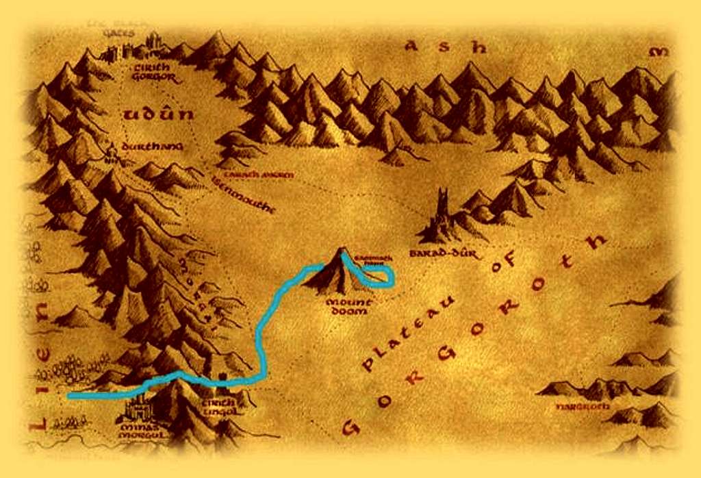 Mount Doom Route Map