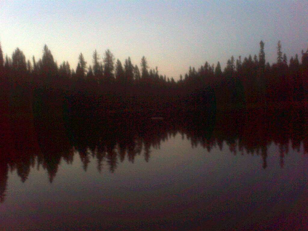 Evening glow at Summit Lake