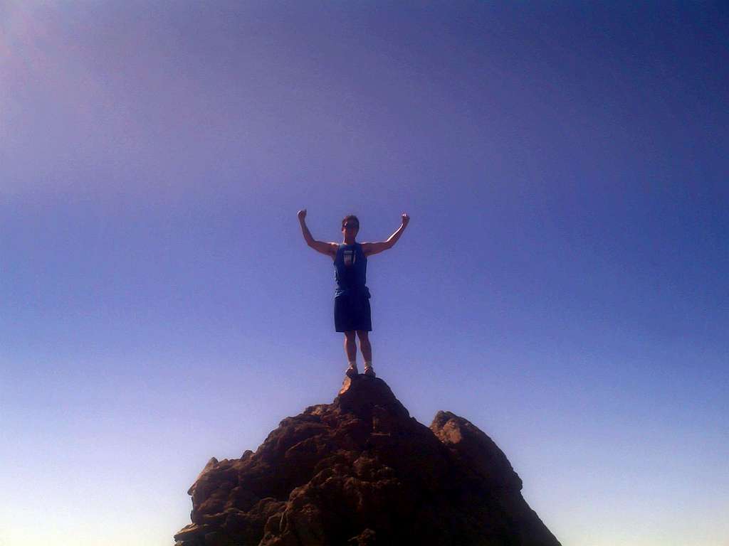 Josh on top of a rock