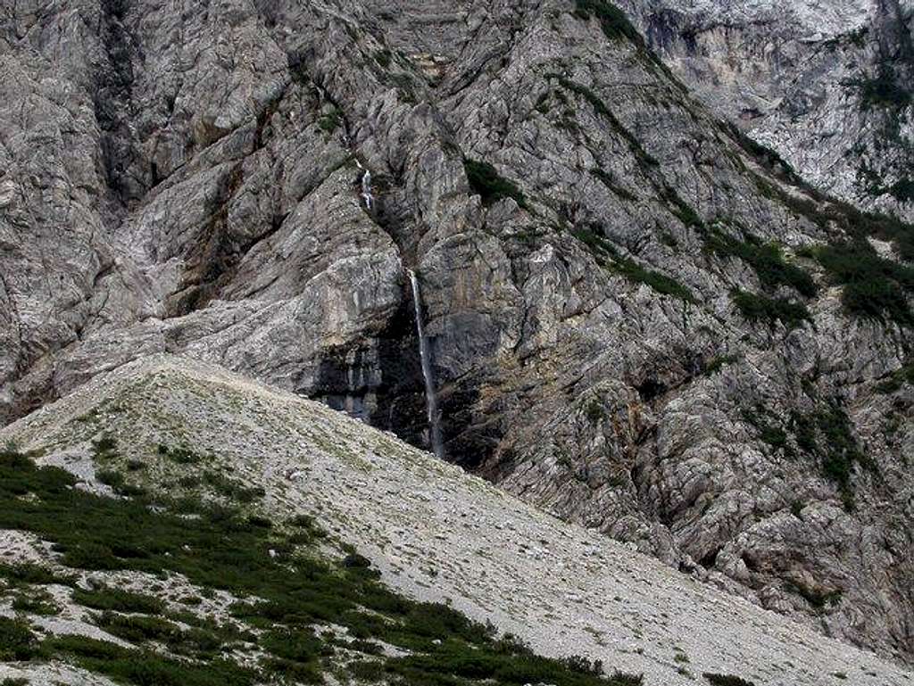 The waterfall in north face...