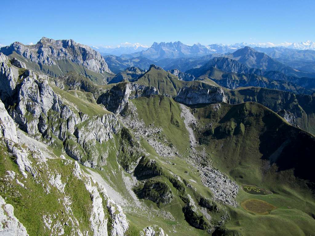View east from the summit of Dent d'Oche