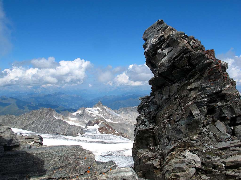 On the summit of Ankogel, facing north