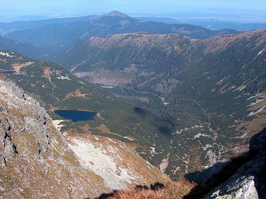 Roháče lakes from the top of Ostrý Roháč