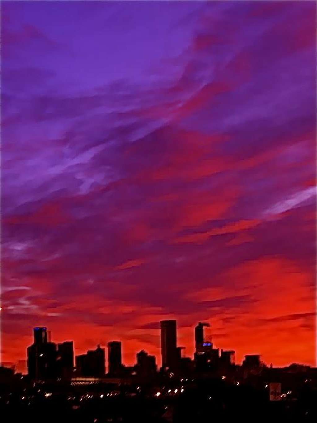 Sunrise over Denver