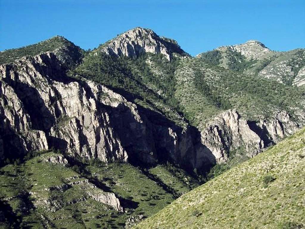 Guadalupe Peak (top right)...