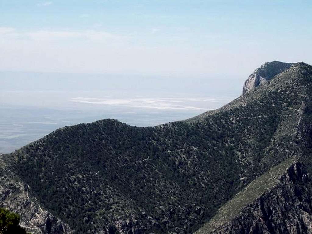 The Guadalupe Peak trail from...