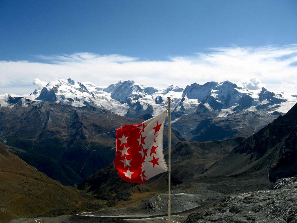 Monterosa group seen from Rothorn hutte