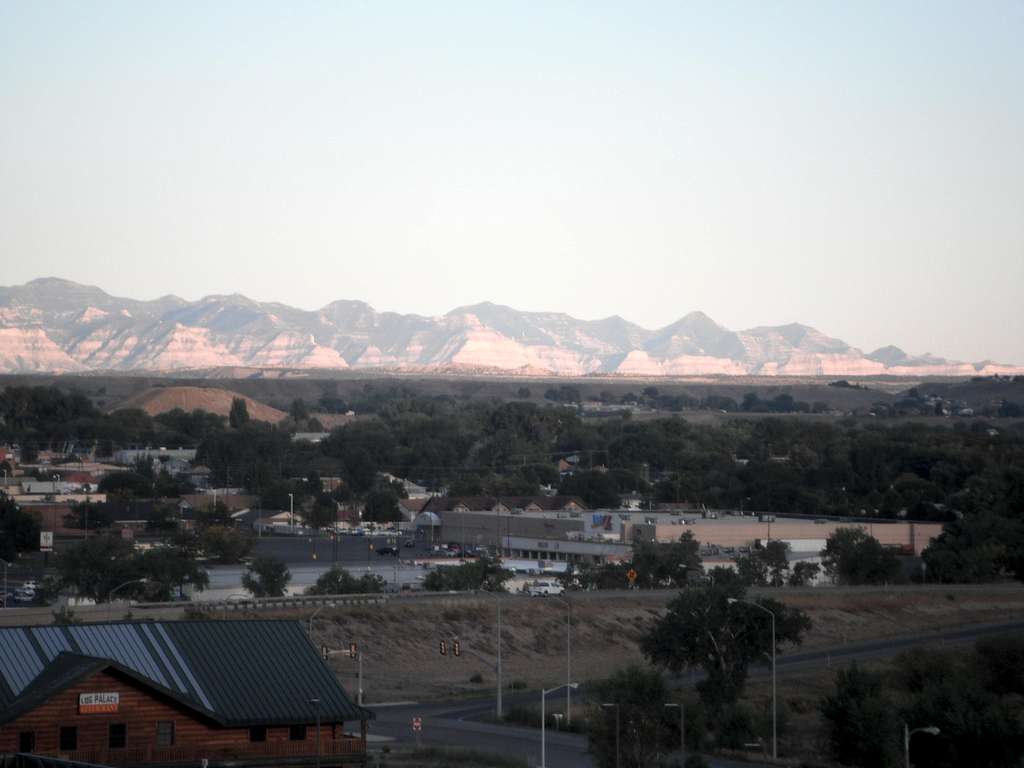 Seen from Price Utah, two kinds of Cliffs