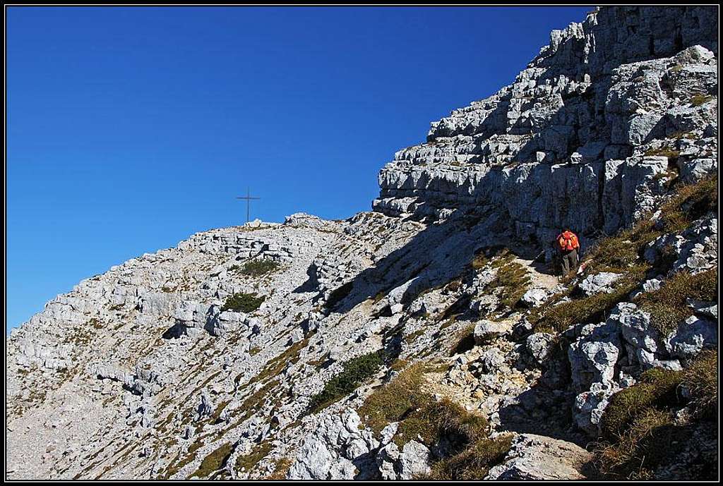 The summit ledge