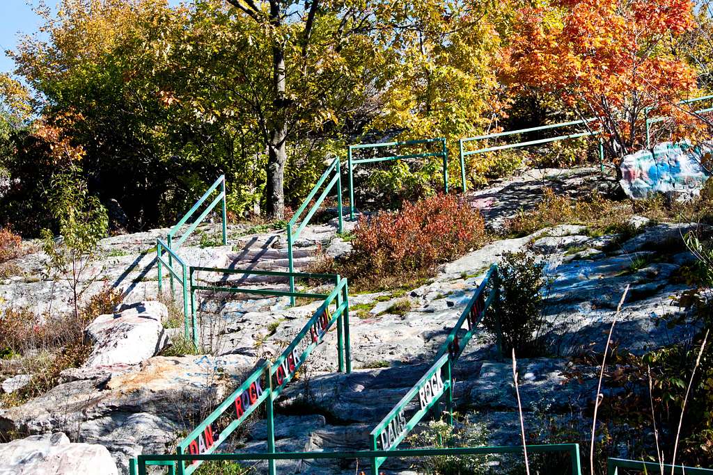 New Stair Rails at Dan's Rock Overlook