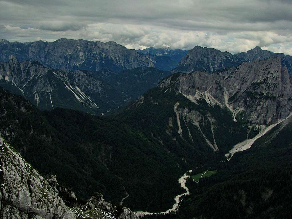 Toward Slovenia - Loska Stena at left