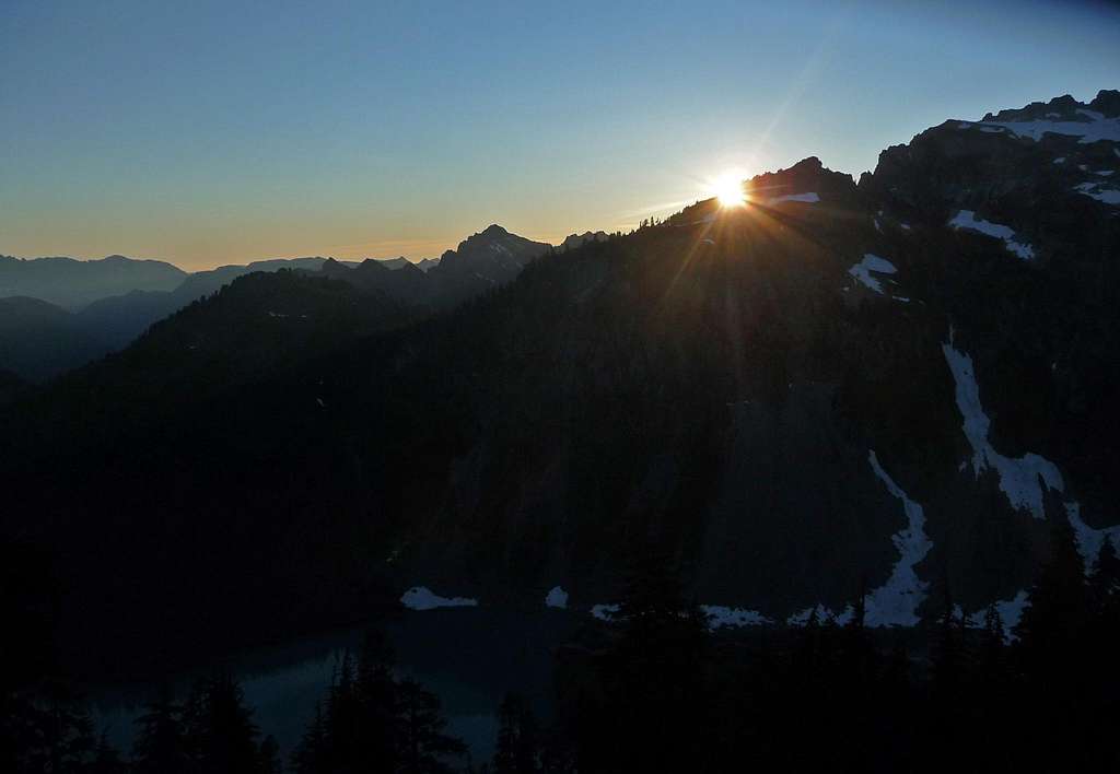 The Sun Setting Behind the Ridge