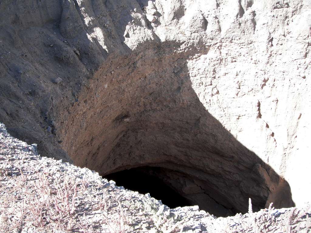 Utah sinkhole, on Swasey Peak's southeast side