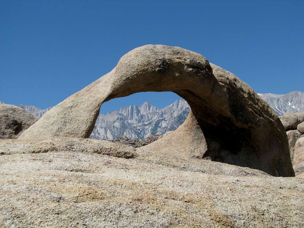 Mt. Whitney framed by Mobius Arch