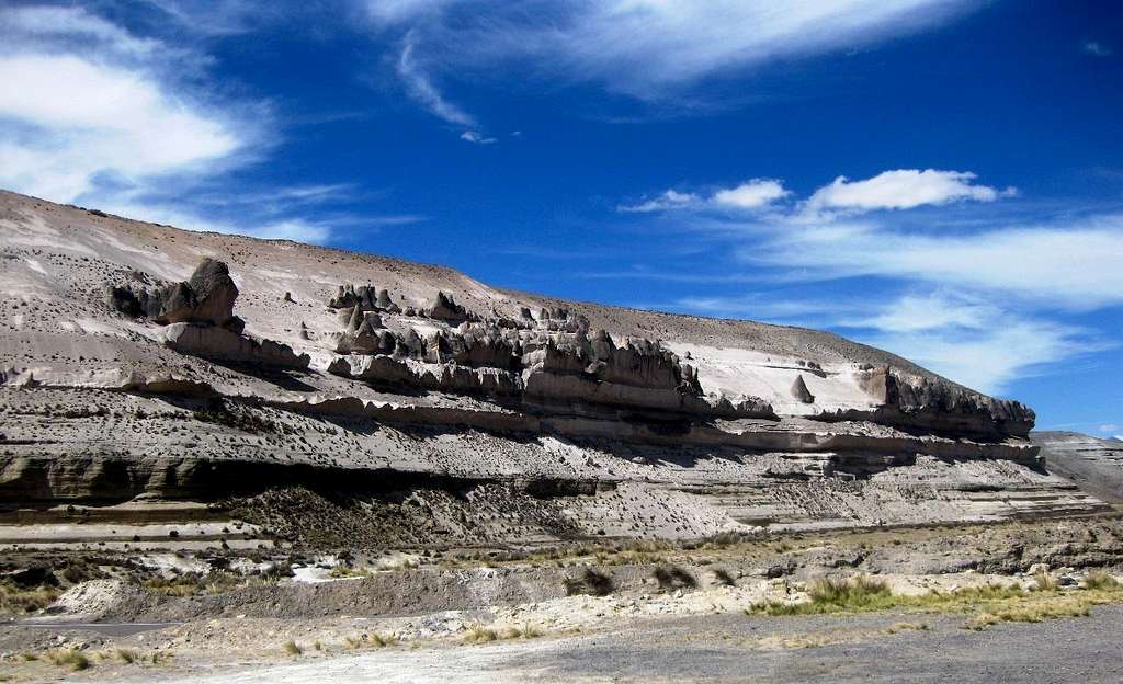 Rock formations along the Arequipa - Chivay road