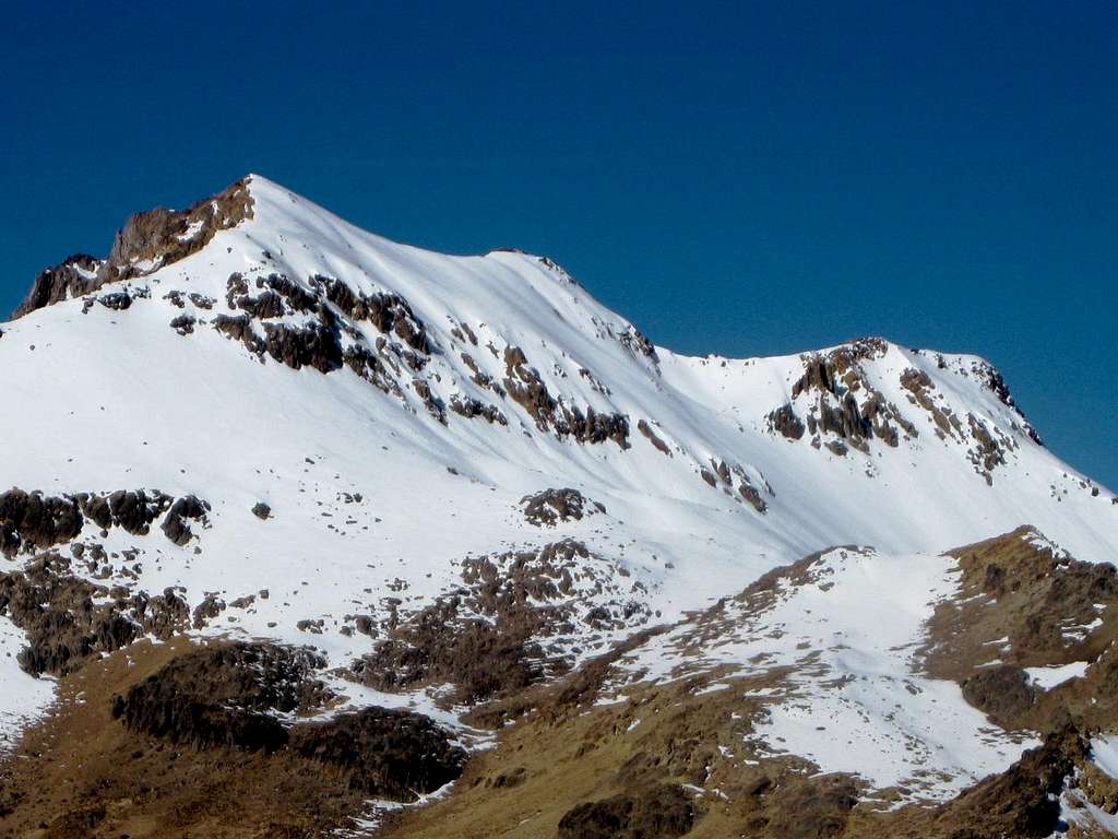 Nevado Huarancante summit ridge from the west
