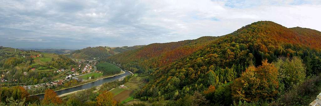 Poprad River and slopes of Makowica