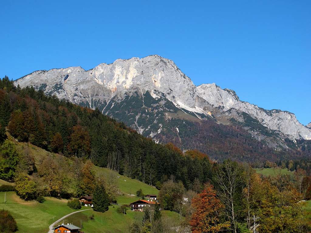 Berchtesgadener Hochthron (1972m) with it's south-east wall seen from Maria Gern