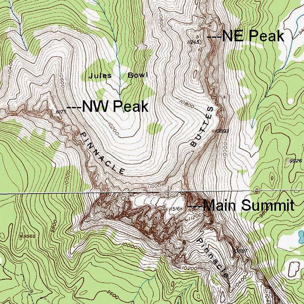 The Pinnacle Buttes-- Map 1