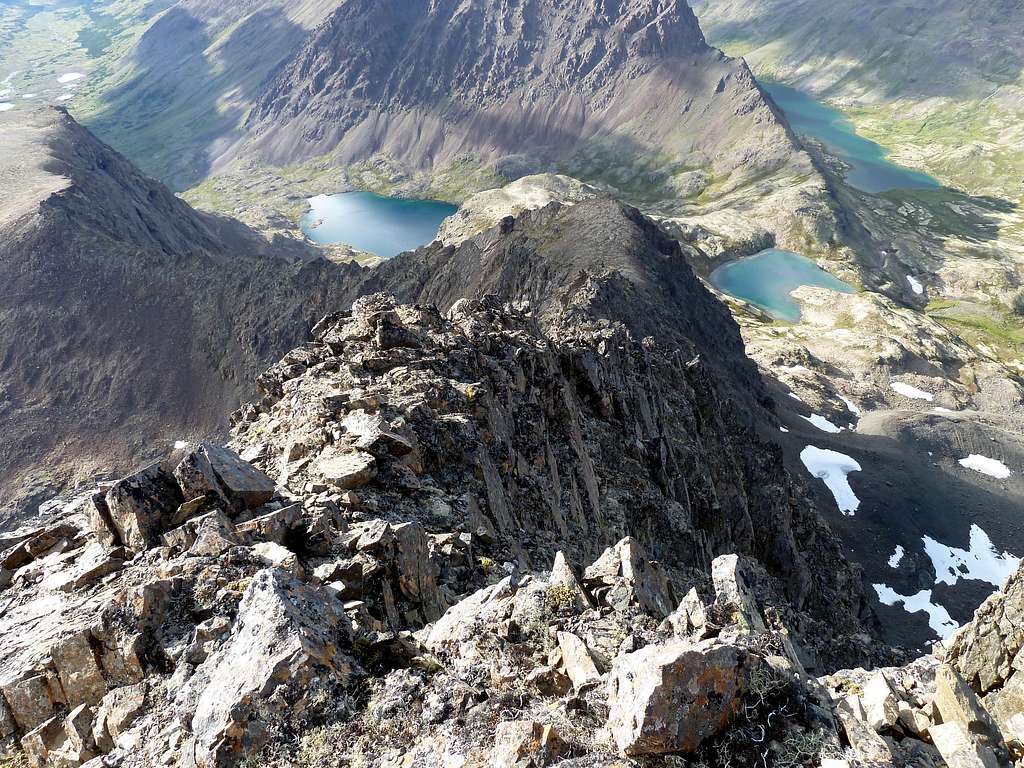 Williwaw Lakes and Long Lake from near the summit
