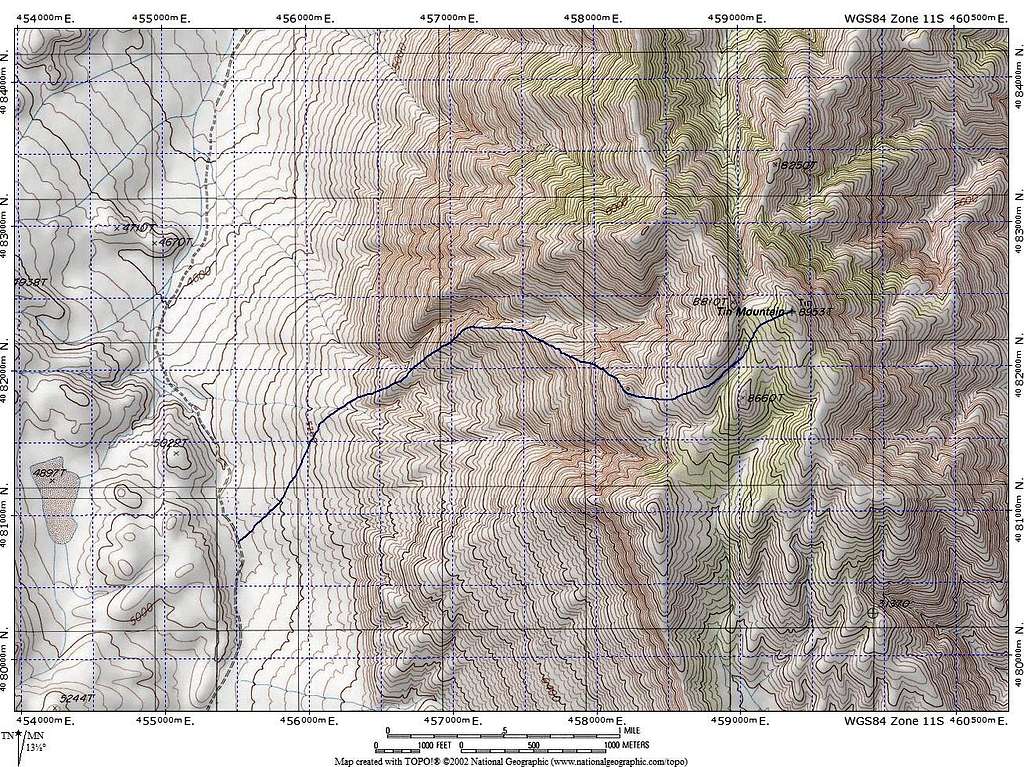 Tin Mountain Route Map