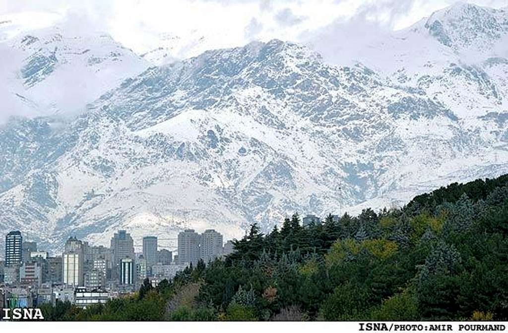 Tehran and the slopes of Mt. Tochal