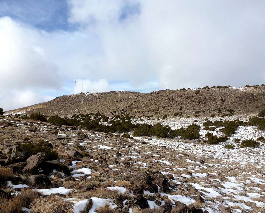 View to the summit towers