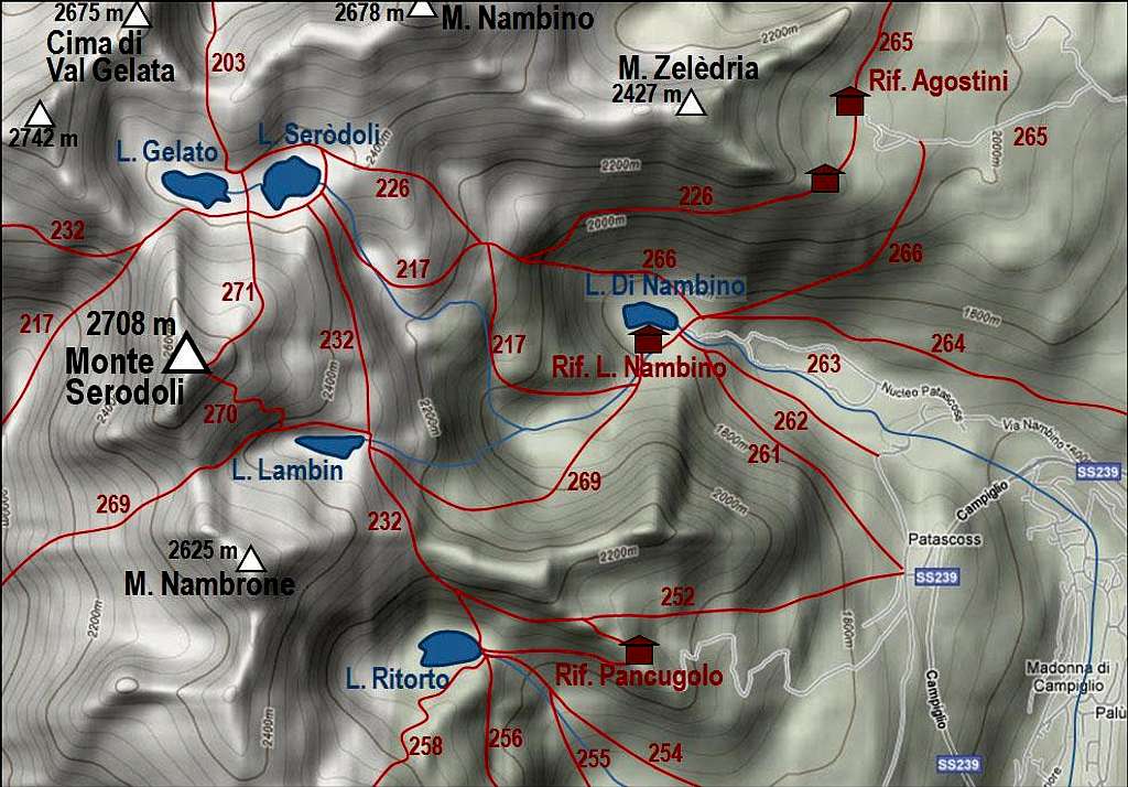 Monte Serodoli map