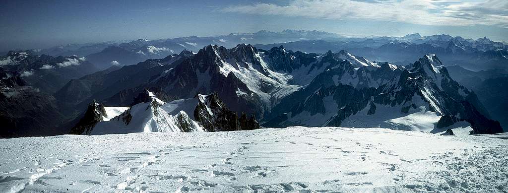 from the summit of Mont Blanc