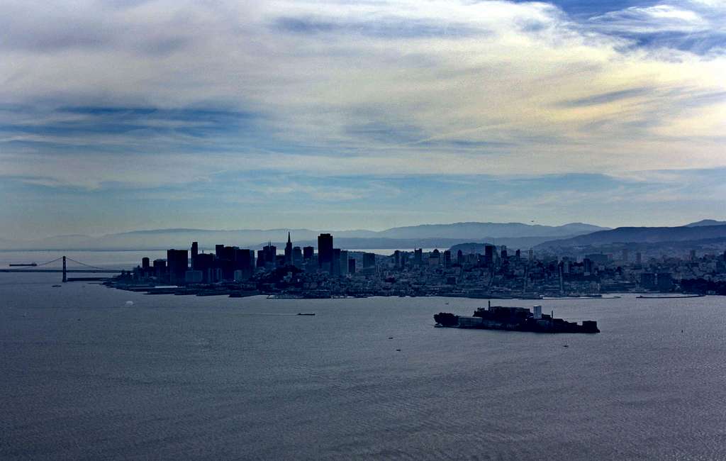 San Francisco and Alcatraz Island from Mt. Livermore