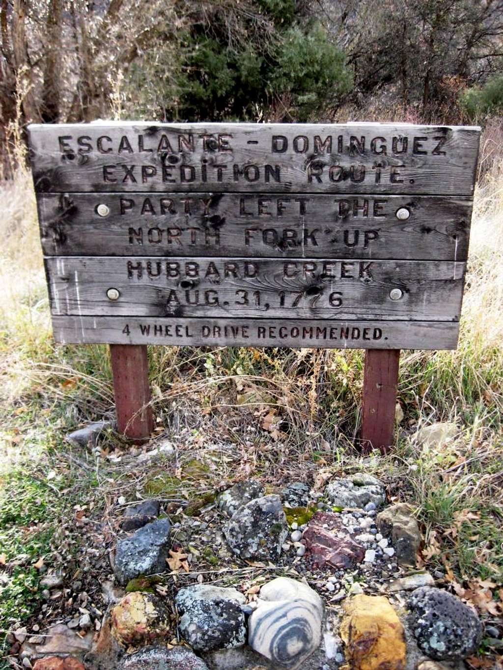 Historical marker - heading up Hubbard Creek