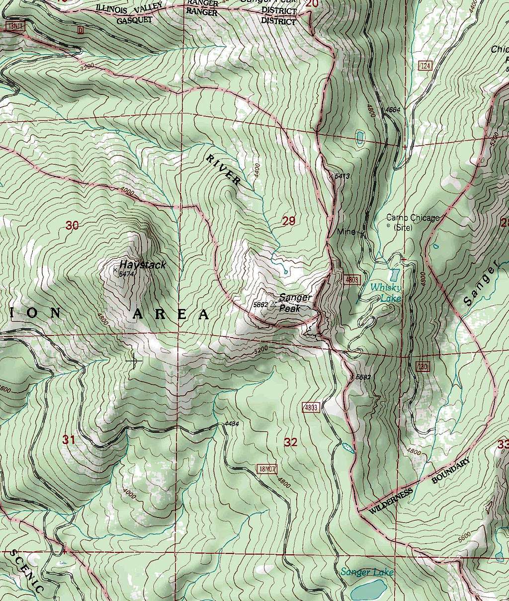 Sanger Peak Map
