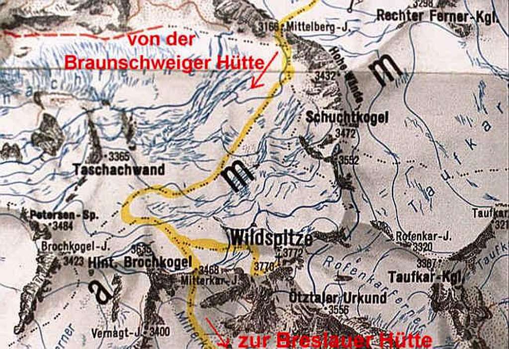 Wildspitze - Map