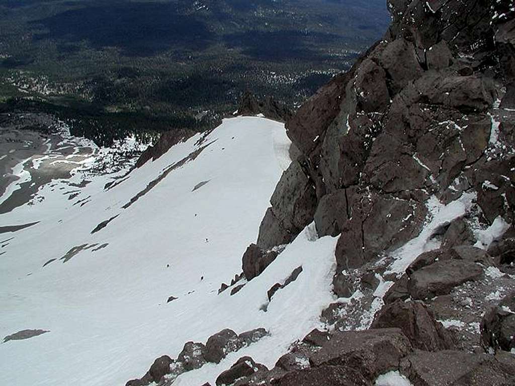 A view looking to skier's...