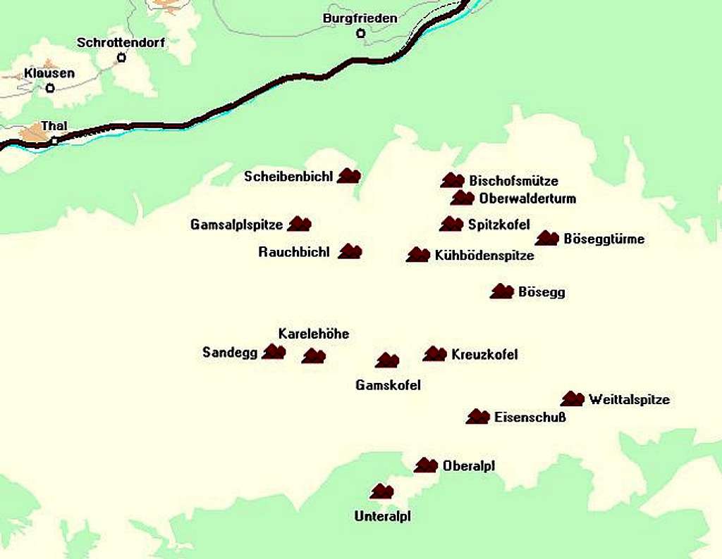 Map of the Spitzkofel -...