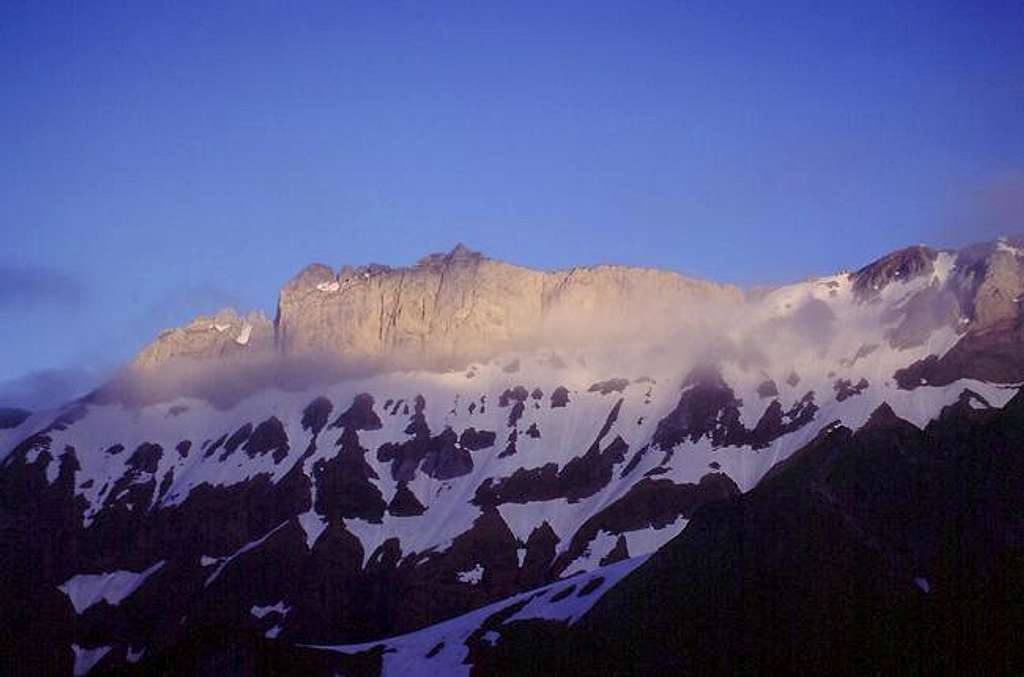 The opposite ridge seen from...