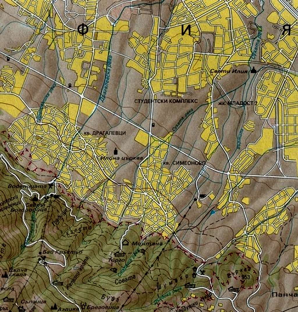 Map of Vitosha Mountain (Part...