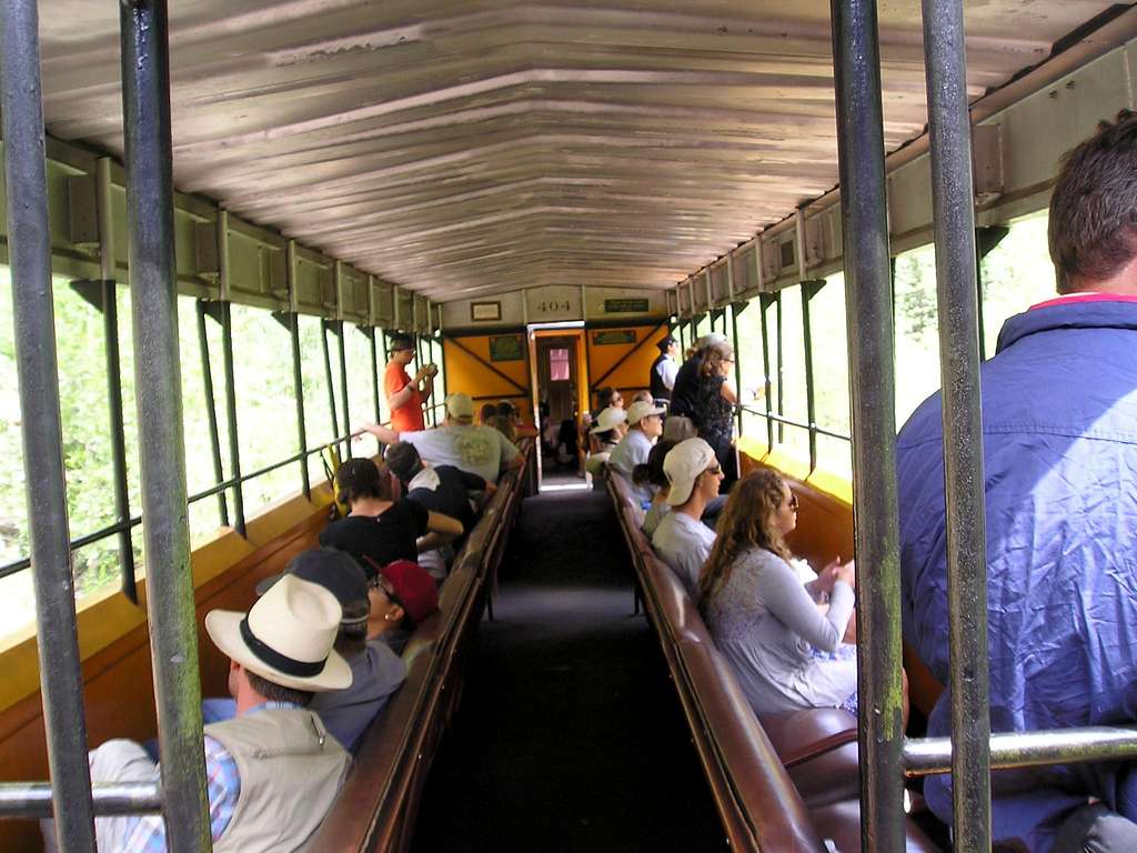 Open gondola car on the Durango & Silverton train