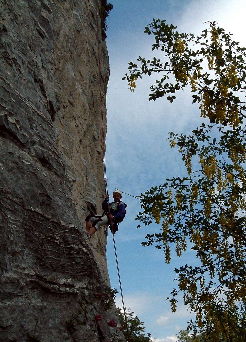 Torri di Monzone - Last abseil on 