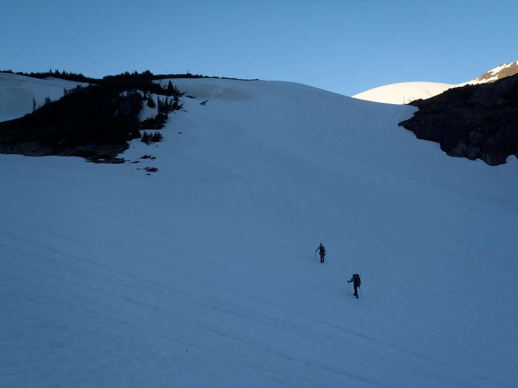 Ascending To Lateral Moraine...