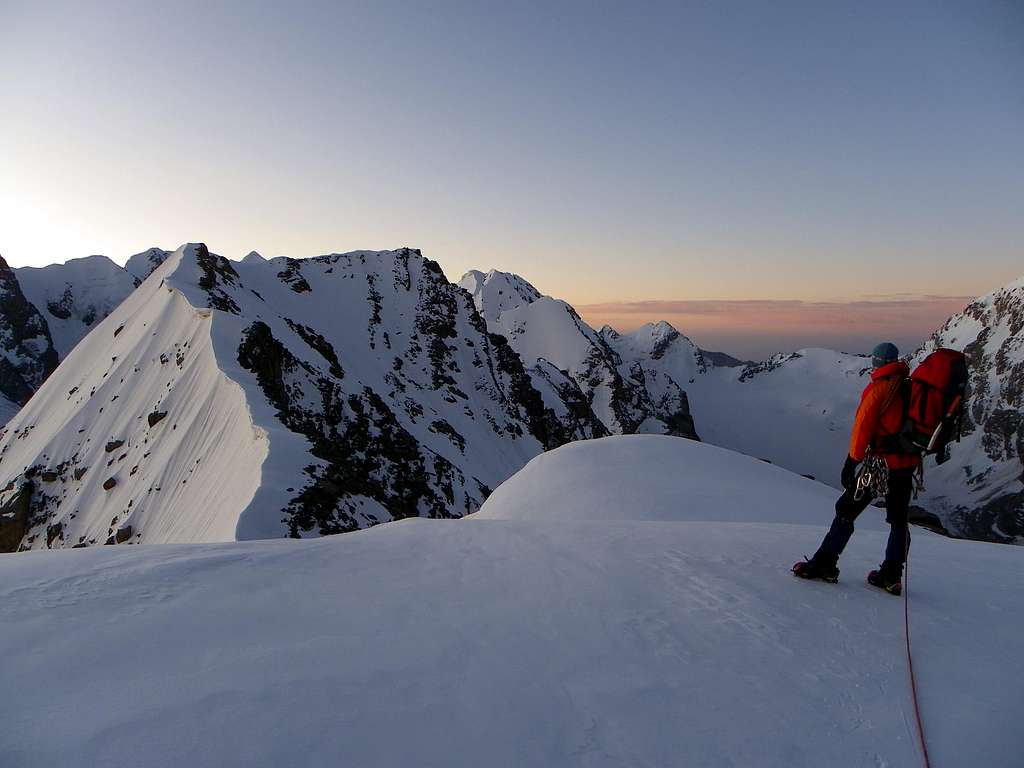 During the first ascent of Pik Emma. Taken from the north, near to the summit of Pt.4760.
