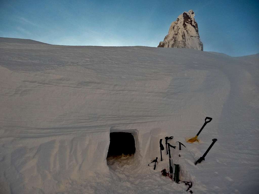 Our Snow Cave on the Ridge