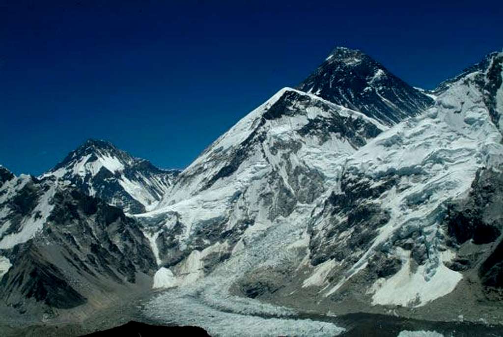 View of Khumbu Icefall and...