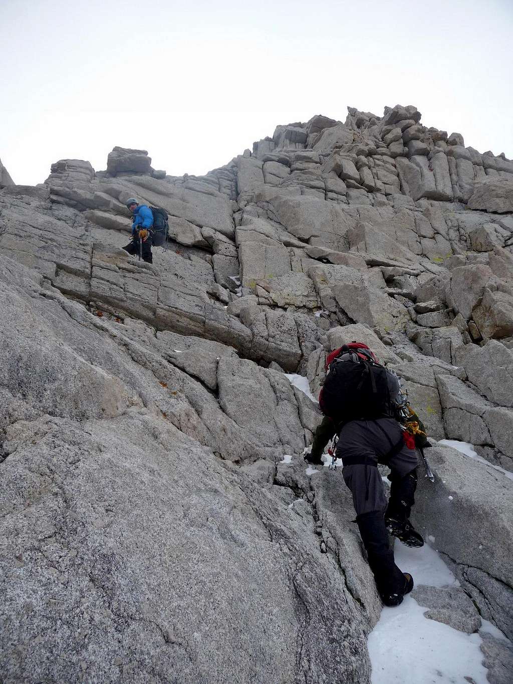 Climbing up the North Face
