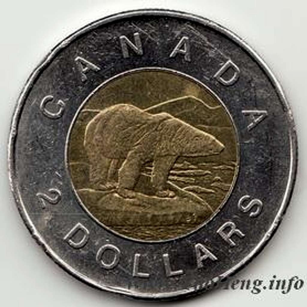 Two Canadian Dollars