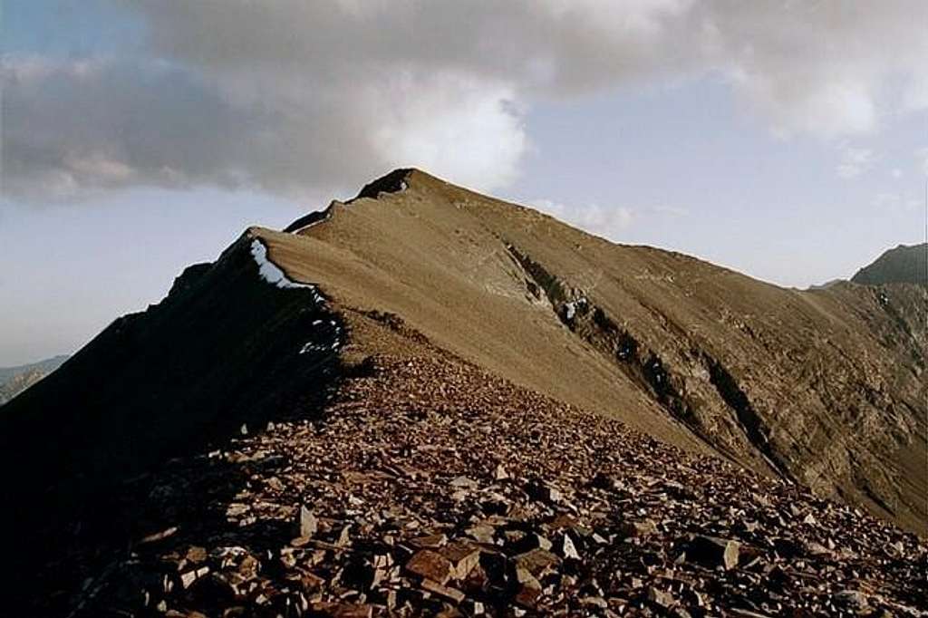 The west face of the summit...