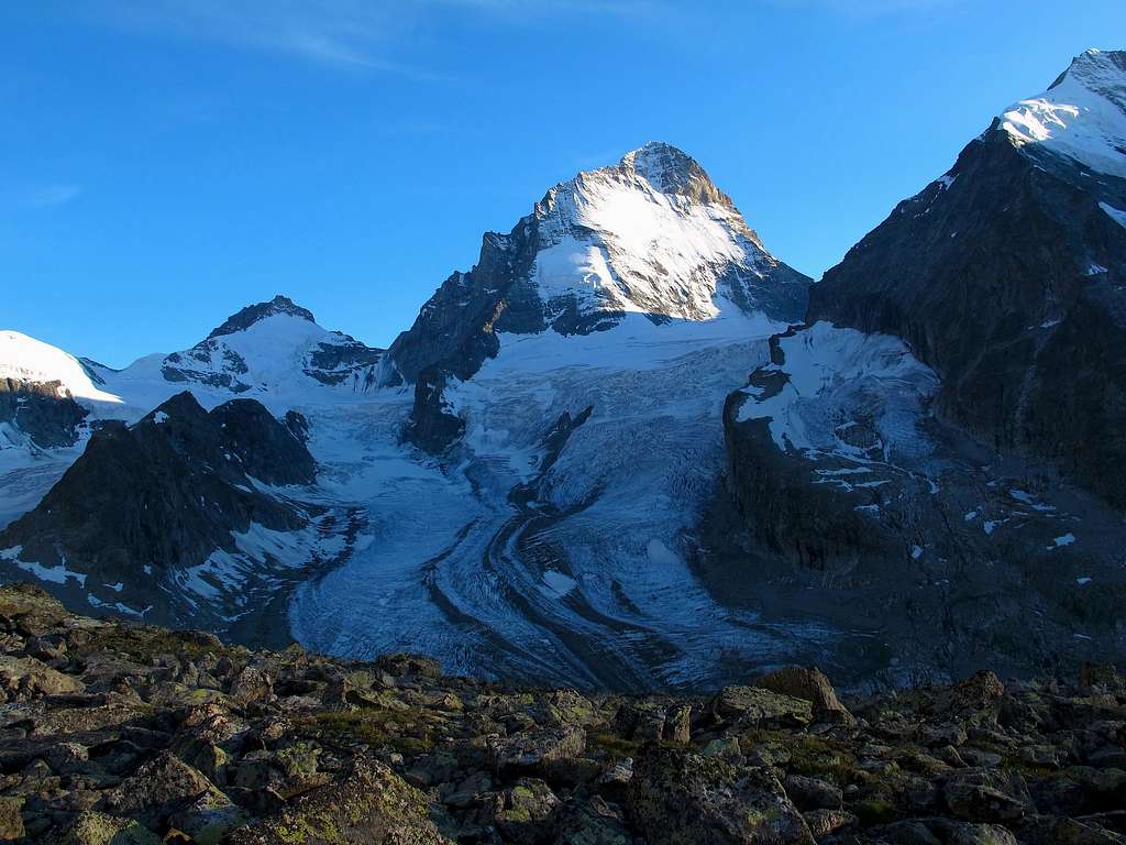 Pointe de Zinal, Dent Blanche and Glacier du Grand Cornier