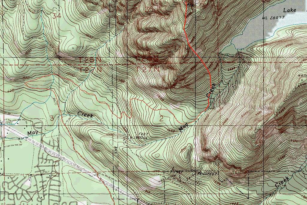 Zekes Peak Topographic Map