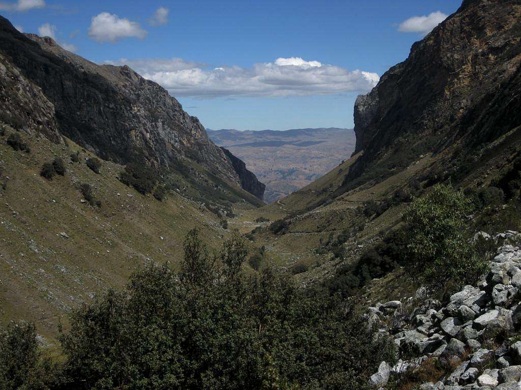 Looking down Quebrada Llaca